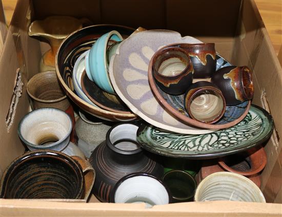 A quantity of studio pottery